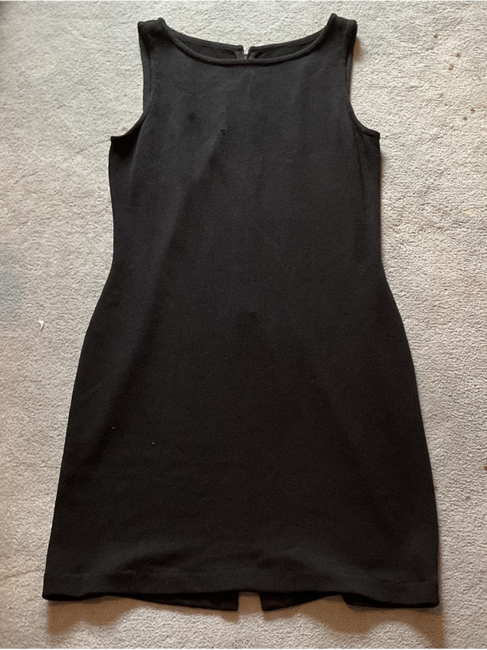 St. John Black Sleeveless Mini Dress